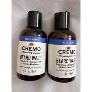 NEW CREMO Thickening Beard Wash Astonishingly Superior 4FL oz each 2 Pack Cremo